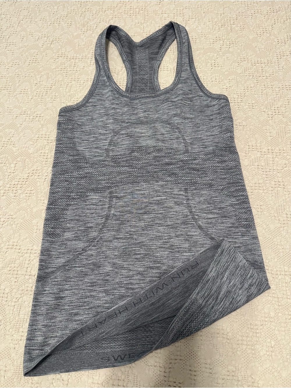lululemon athletica Heathered Gray Racerback Tank Size 4